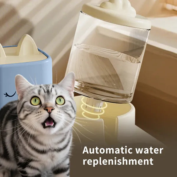 Smart Pet Feeding Station with Water Fountain & Food Dispenser Combo