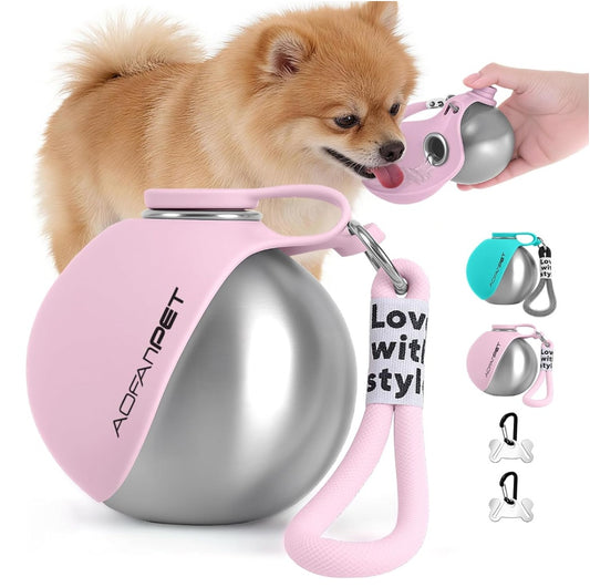 Creative Portable  Pet Stainless Steel Water Cup