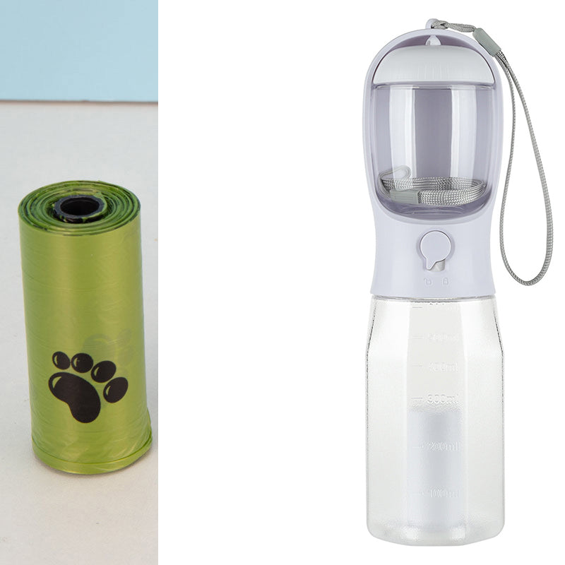 HydraPaw 3-in-1 Travel Bottle™ – Water, Food & Waste Dispenser for Dogs & Cats