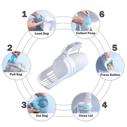Self-Cleaning Cat Litter Scoop with Bags
