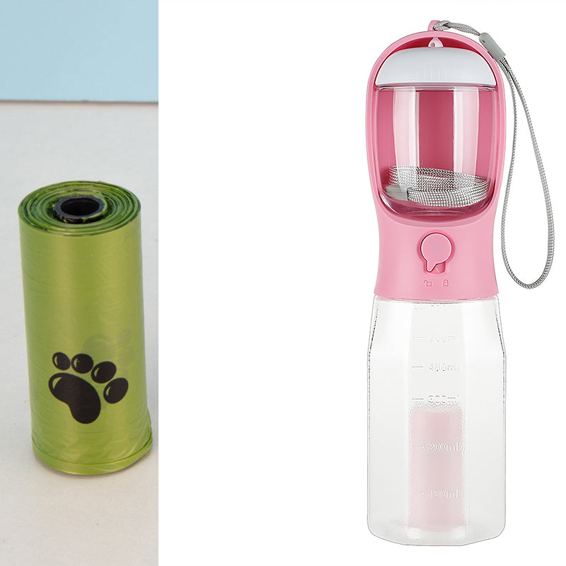 HydraPaw 3-in-1 Travel Bottle™ – Water, Food & Waste Dispenser for Dogs & Cats