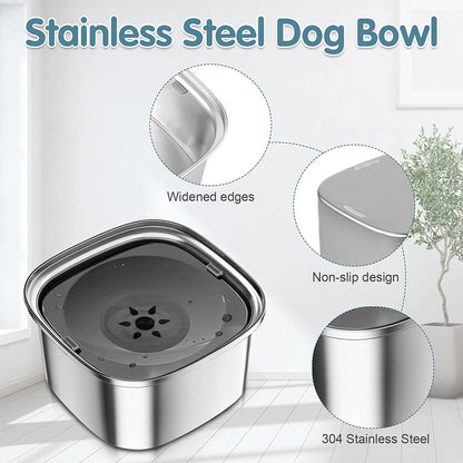 Anti-Spill Stainless Pet Water Bowl