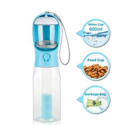 HydraPaw 3-in-1 Travel Bottle™ – Water, Food & Waste Dispenser for Dogs & Cats