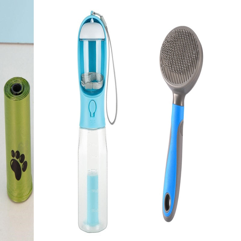 HydraPaw 3-in-1 Travel Bottle™ – Water, Food & Waste Dispenser for Dogs & Cats