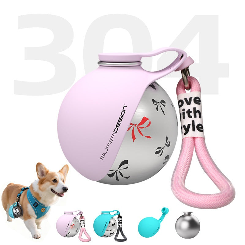 Creative Portable  Pet Stainless Steel Water Cup