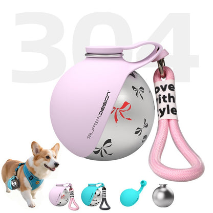 Creative Portable  Pet Stainless Steel Water Cup